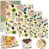 NATÜRLICH BIENENWACHSTÜCHER - Das Bienenwachstuch besteht aus 100% Baumwolle, Bienenwachs, natürlichem Baumharz sowie Bio Jojobaöl & wirkt natürlich antibakteriell, atmungsaktiv und schimmelfrei und hält so das Essen zuverlässig und lange frisch