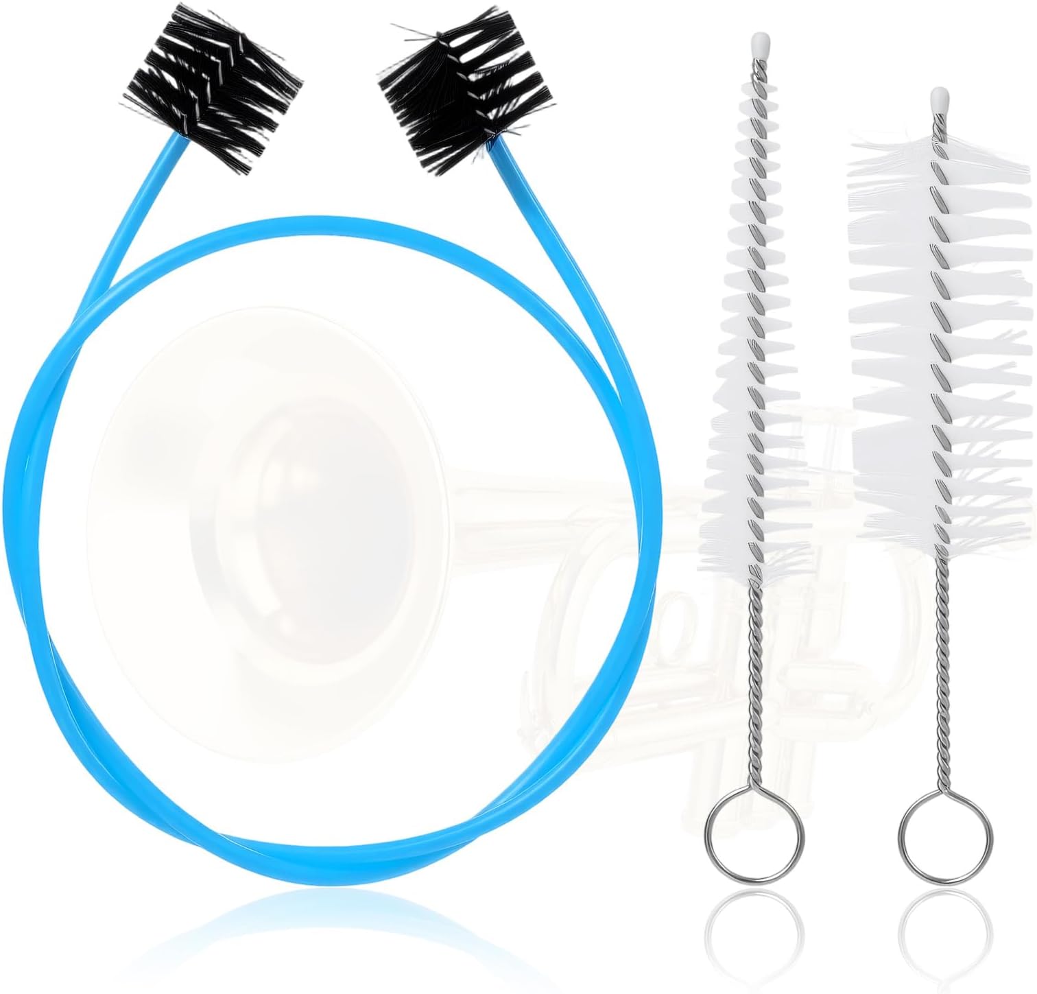 - 3Pcs Trumpet Cleaning Kit, Trombone Cleaning Kit Flute Cleanings Kits Including Mouthpiece Brush Valve Brush Flexible Brushes, Maintenance Care Accessory for Trumpet Mouthpiece