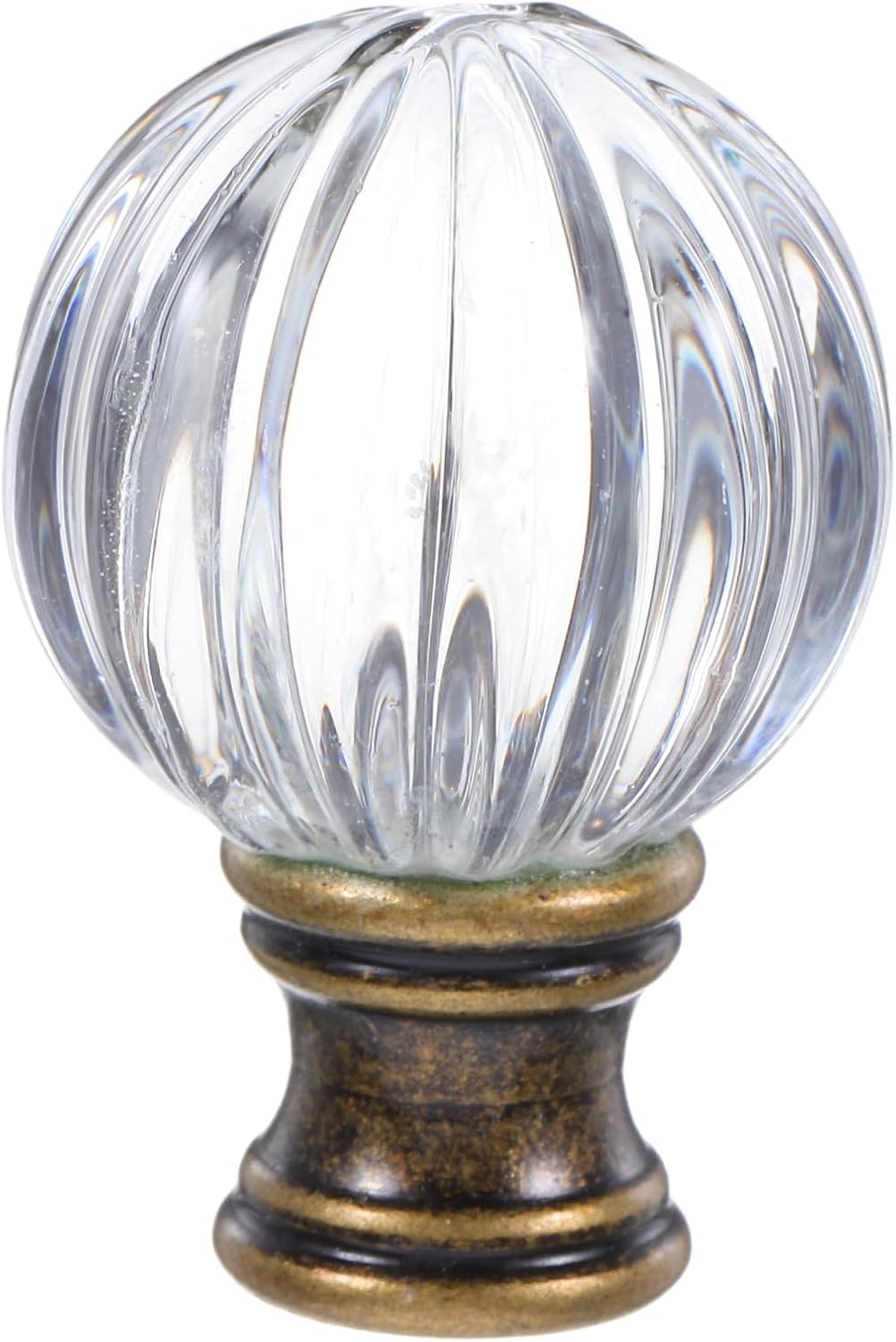 jojofuny Wave Decorative Lamp Finials Light Knob Accessory for Floor and Table Lamps Glass Replacement Finial for Home Lighting Decor 1.77X1.10X1.10 Inch