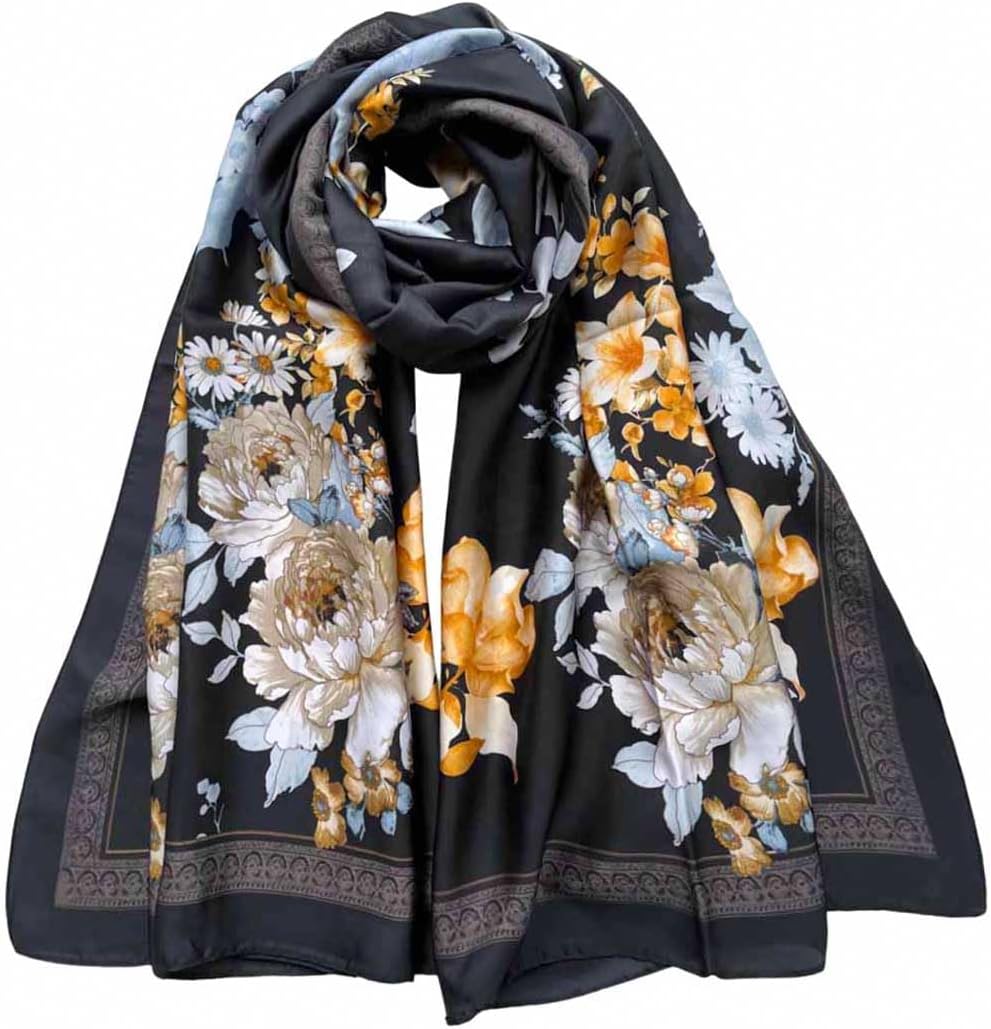 Xyueanlo Scarfs for Women Lightweight Scarves Fashion Print Floral Pattern Head Scarf Wraps Shawls