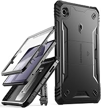 Poetic Revolution Case for Samsung Galaxy Tab A11/ A9 8.7', Built in-Screen Protector with Full-Body Kickstand Rugged Heavy Duty Case, Black