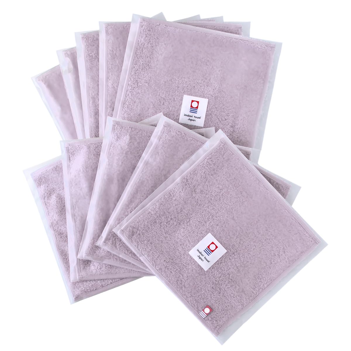 aso cy-mt275-h10-ap Hand Towels, Imabari Towels, Set of 10, Individual Packaging, Medium Thickness, 7.9 x 7.9 inches (20 x 20 cm), 100% Cotton, Made in Japan, Towel Handkerchief, Everyone's Towel (Set