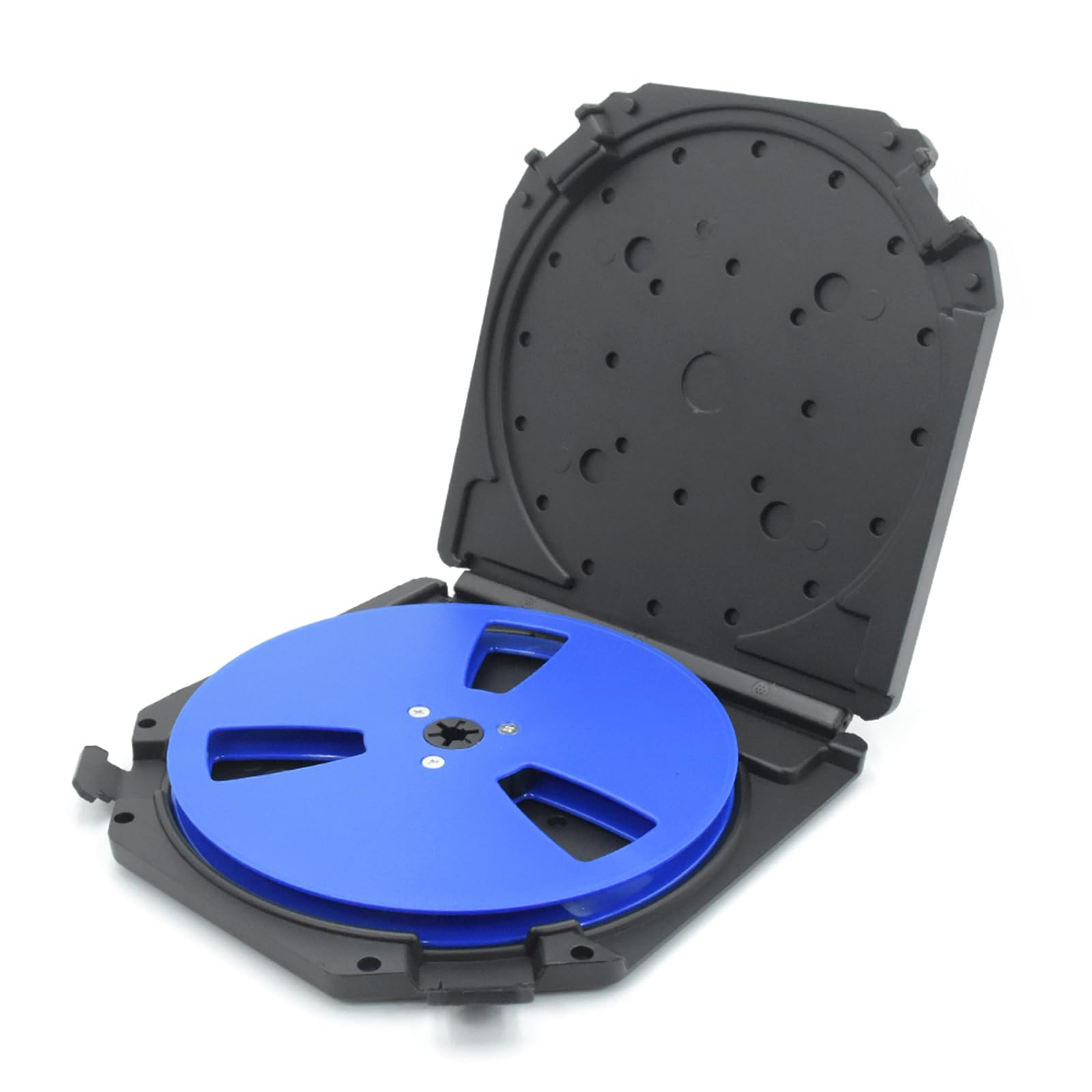 Zbiianxer Blue Empty 7Inch Tape Reel 3 Holes Design For Nostalgic Auditory Offering Reduced Noise And Durability Low Noise Reel
