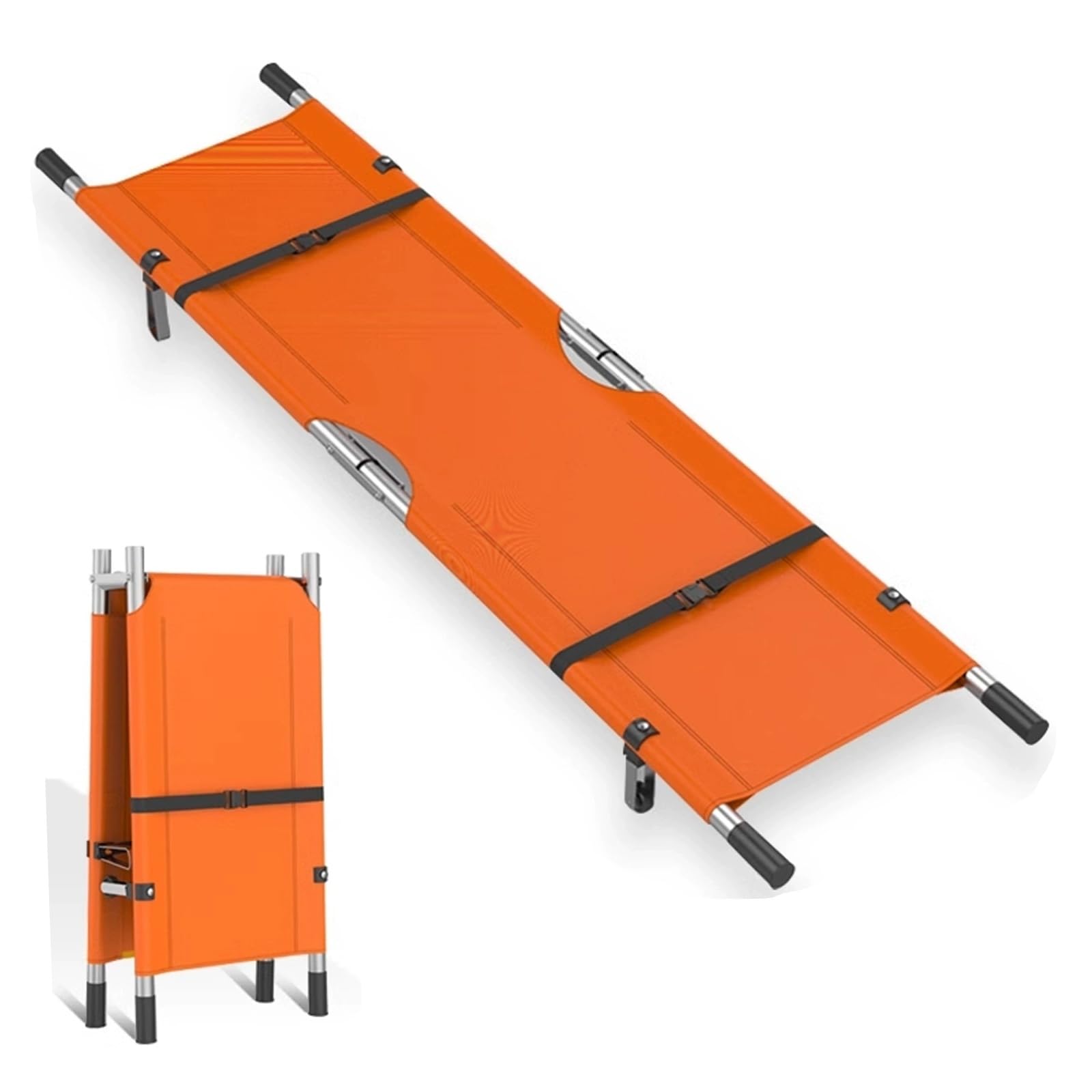 SWENEEN Portable Folding Stretcher, Emergency Rescue Stretcher,Search And Rescue Equipment,Hospital First Aid Equipment,Carrying People Up The Stairs,Orange