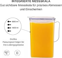 Vista 6 de LocknLock – Jarra de agua para puerta del refrigerador Aqua, con asa, sin BPA (bisfenol A), jarra de plástico con tapa abatible, perfecta para hacer