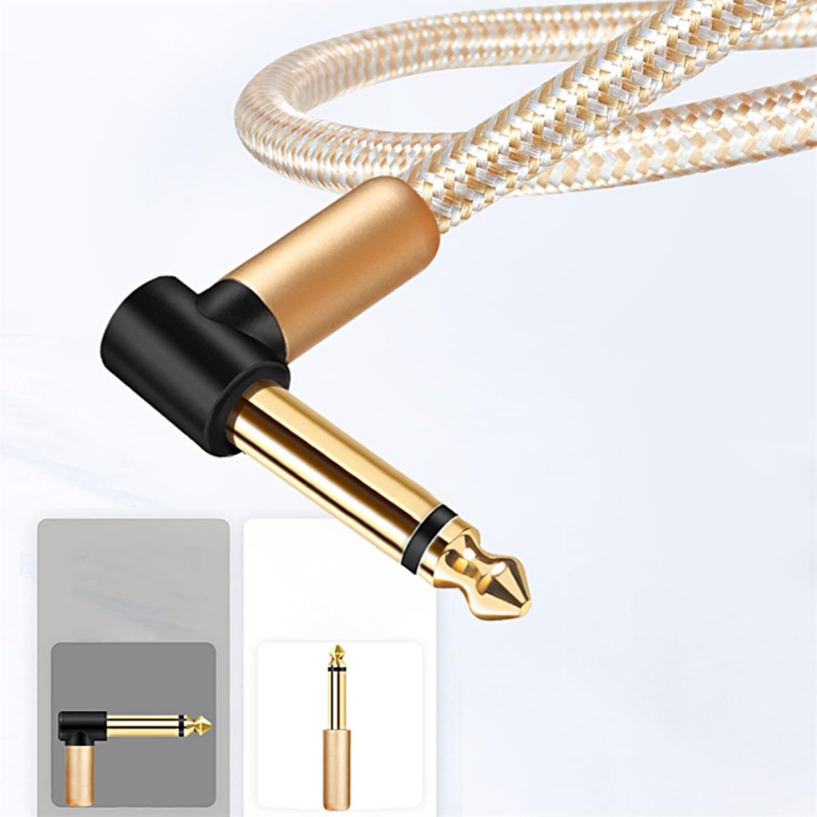 kabel audio do gitary Linia Audio Gitara Z Redukcją Szumów Linia Połączenia Dźwięku 6.35 Linia Elektronicznego Miksera Organów (Color : 10 m)