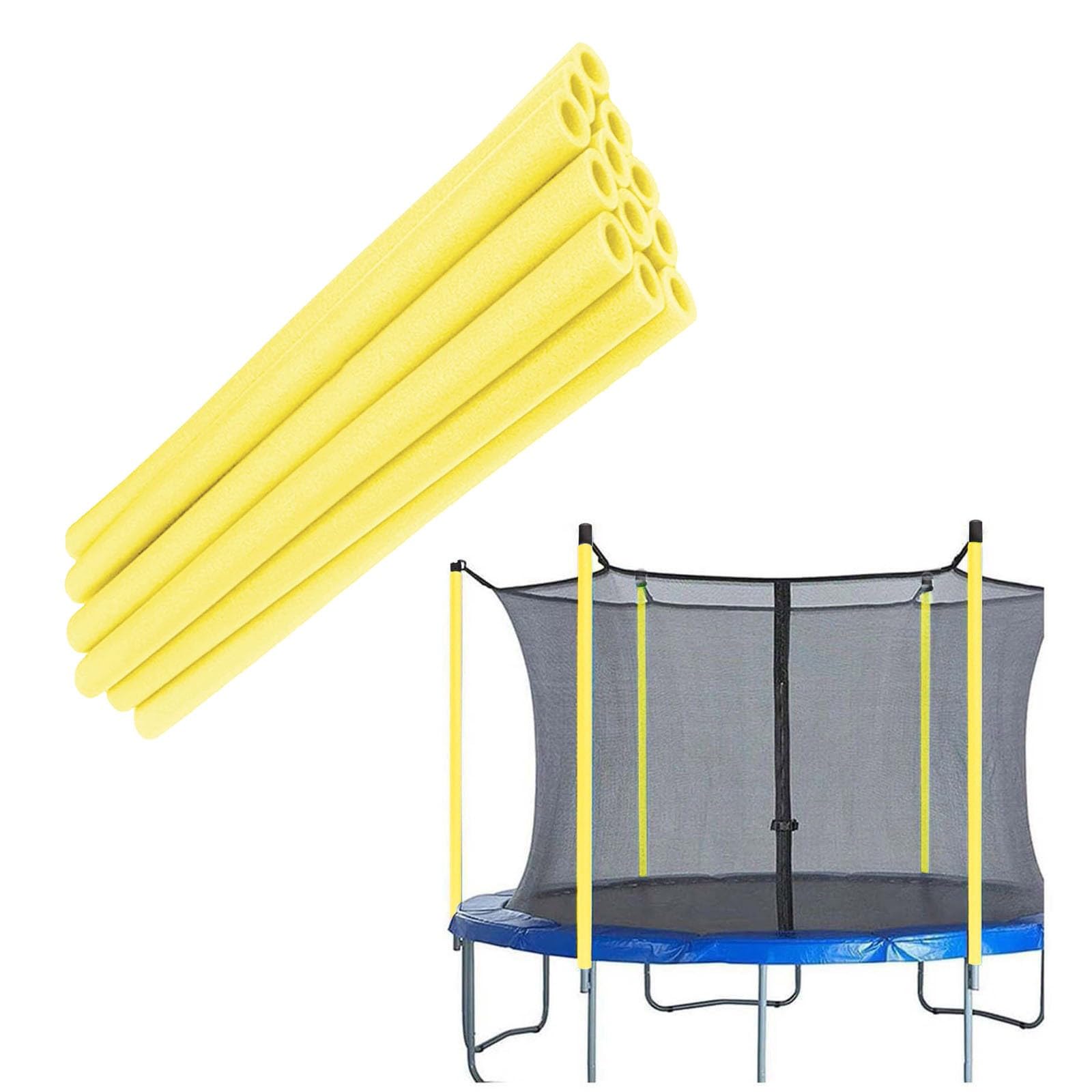 Trampoline Pole Foam Sleeves, 12pcs Pole Covers Replacement 88cm/40cm Length Waterproof Round Tube Protective Trampoline Spring Cover Padding, Foam Tubing Protective Trampoline Net (Yellow, 40cm)
