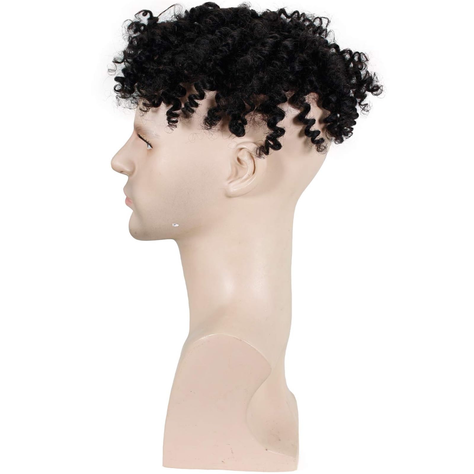 Stylizacja Tupecik męski Kinky Curly Rem Human Hair 1B czarny(6x8)