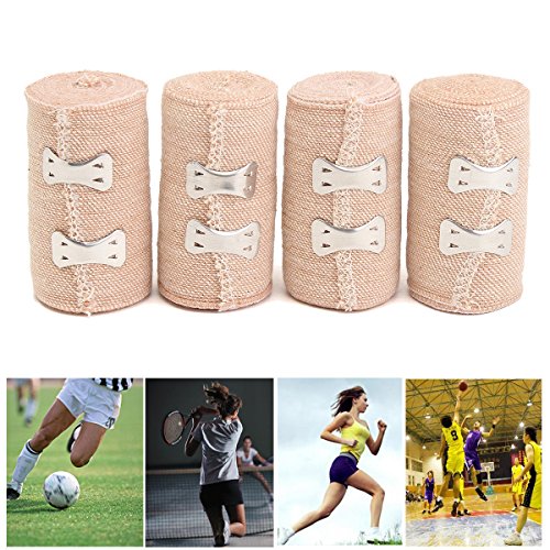 ChaRLes 4 Rotoli 15 Ft Crepe Benda Gancio Chiusura...