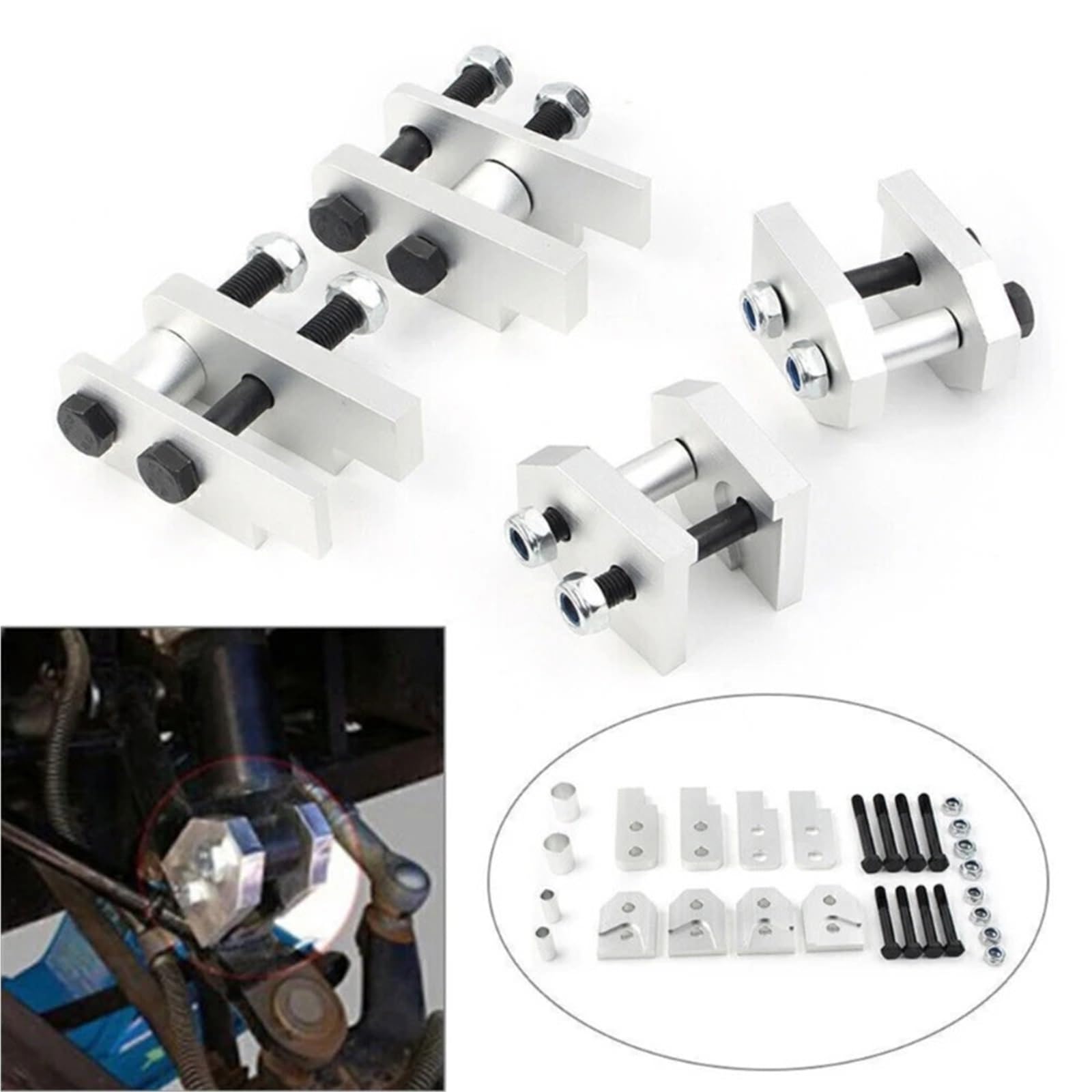 Per Rhino 450 660 700 ATV XH-6210-SL Sollevatore a sospensione Para telaio in alluminio copertura motore Motociclette protezioni motore