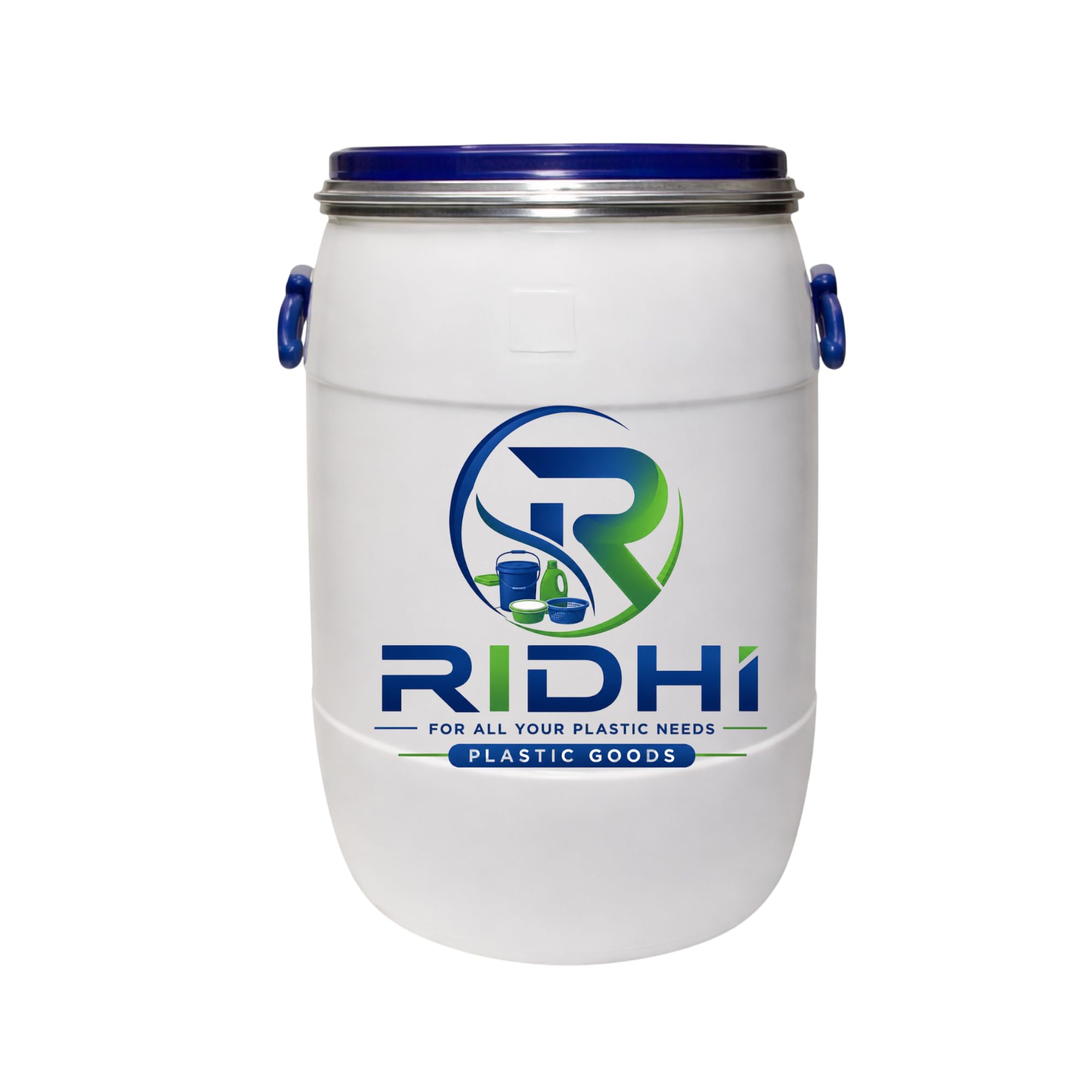 RIDHI Plastics White Drum 50 LTR Easy in Storage and Transport.Unbreakable and Leakproof.-image-9