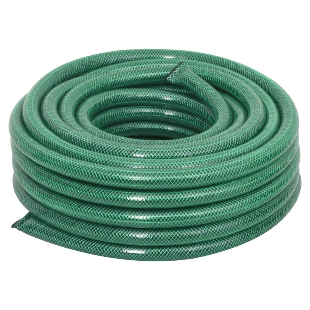 Yuoghrtfe Green Pvc Garden Hose 0.75 Inch 30 M With 4-Piece Fitting Set, Water Hose For Irrigation With Spray Nozzle And Quick Couplers
