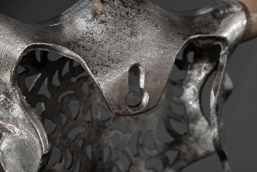 Wanddekoration EXOTIC BULL 51cm - natur silber - Metall Mangoholz Ornamente