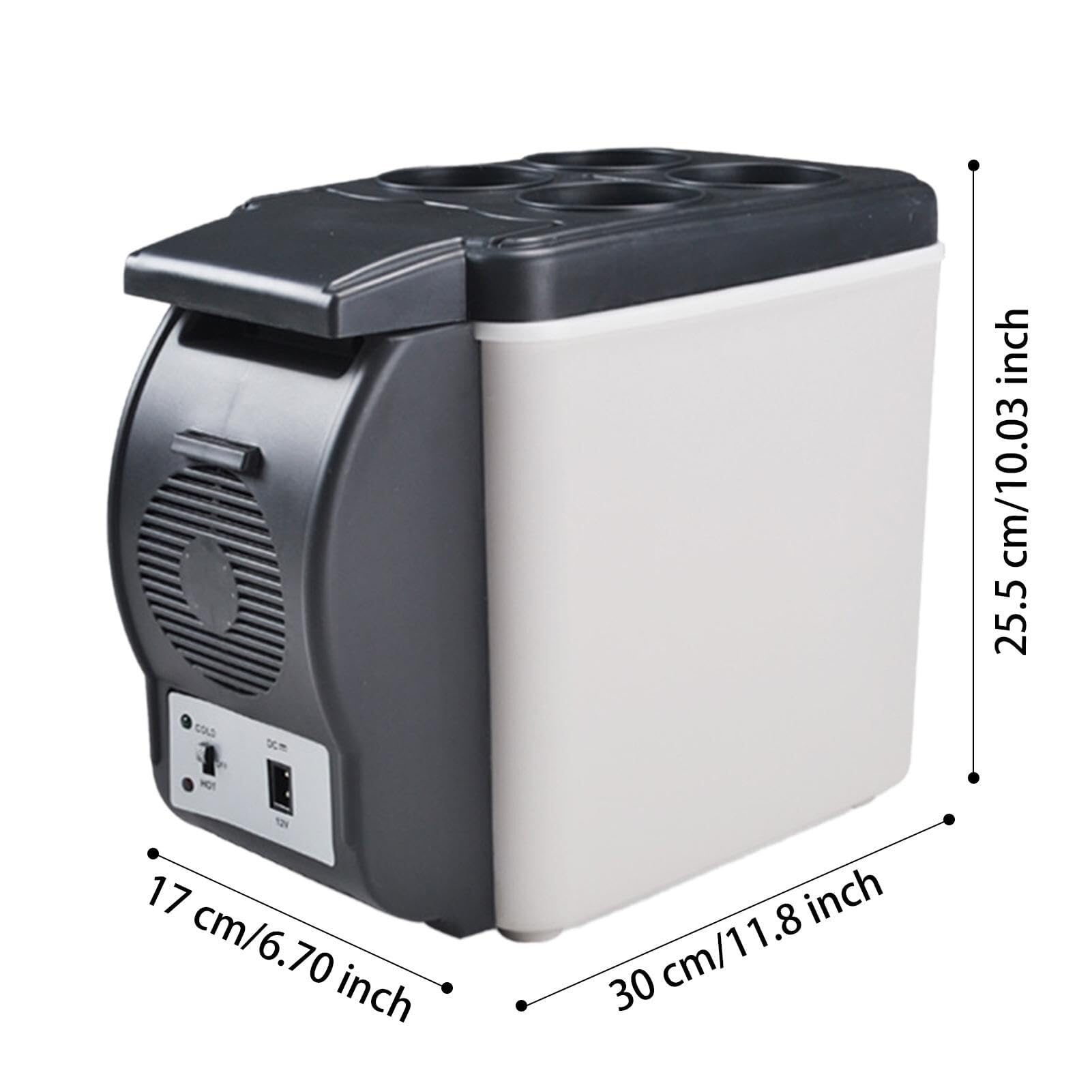 Frigorifero Elettrico per Auto, 12 V, Congelatore da Campeggio, capacità 6 Litri, Design Compatto, Ideale per Viaggi, Picnic E Avventure all'Aria