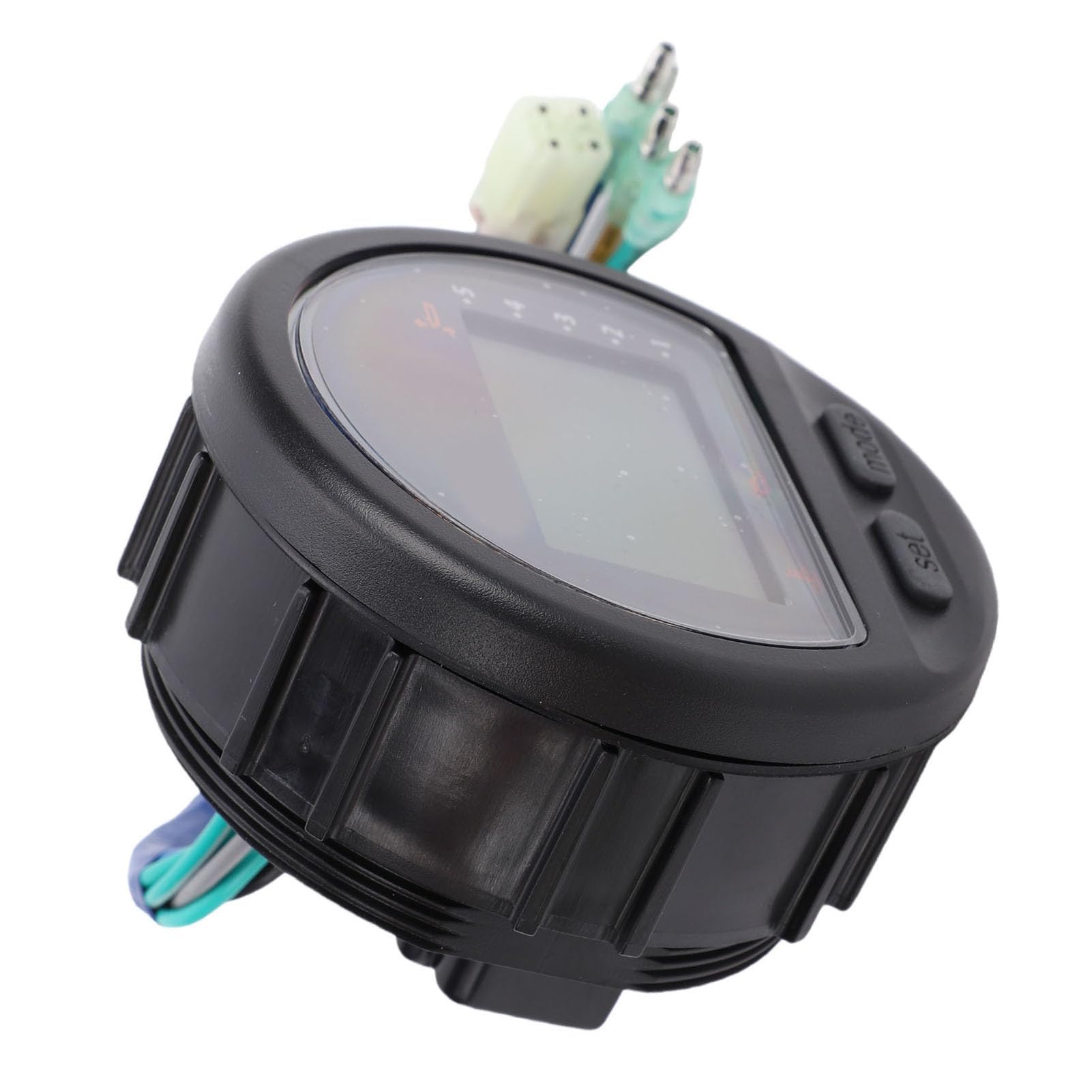 Akozon Tacómetro Digital Externo Multifunción, Pantalla LCD con Velocidad de RPM y Seguimiento de Horas, Incluye Soporte de Montaje y Arnés de Cableado