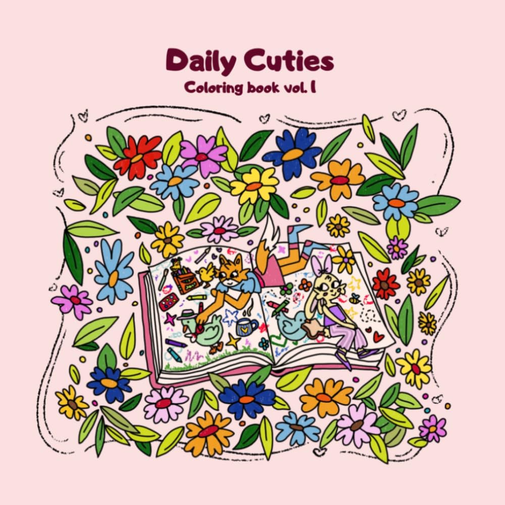 Daily Cuties: Coloring Book for Adults and Kids