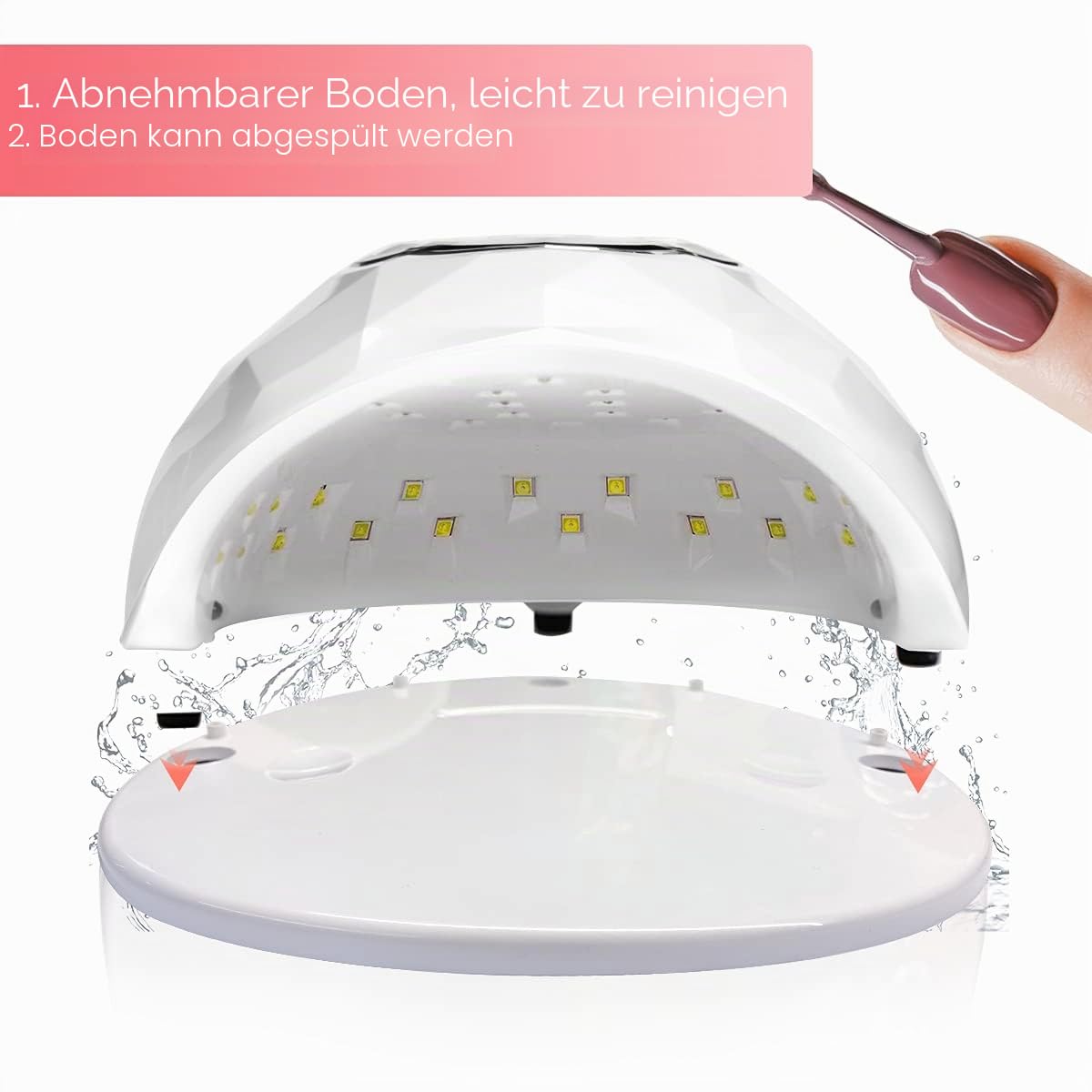 Janolia Nageltrockner Nagellampe 86W UV LED Lampe für Nägel mit Sensor LCD Display für Gelnägel Professionelle Nagel lampe für Fingernagel/Zehennagel Nageldesign mit 4 Timer Geeignet für alle Gel
