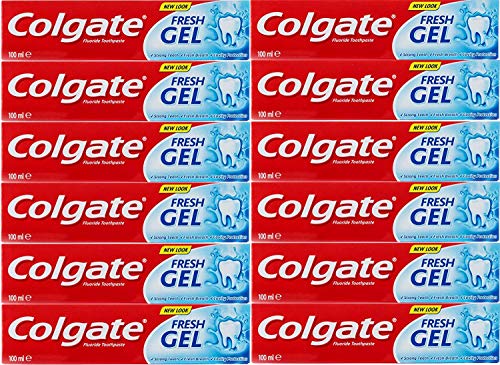 Immagine prodotto: Colgate Fresh Gel Fluoride Toothpaste 100 Milliliter - Pack of 12 Tubes