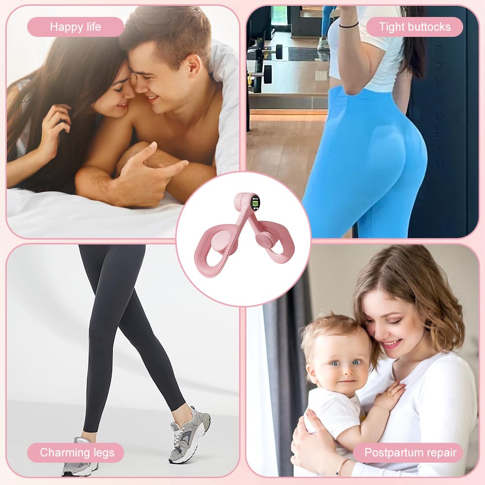 Thigh Master Dijbeentrainer Voor Dames, Binnendijtoner Met LED Tellerdisplay Verstelbare Weerstand Heup En Bekkentrainer Voor Thuistraining