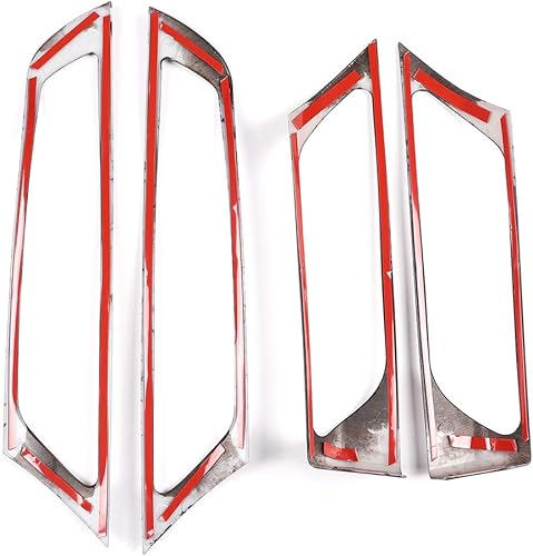 Miniatura 7 de Cubierta de marco de manija de puerta interior de automóvil ABS 4 piezas para BMW X3 F25 X4 F26 2014-2017 (grano de madera de roble)