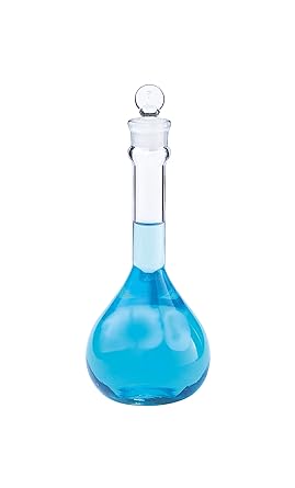 Kimble Borosilicate Glass Class A Heavy-Duty Wide Mouth Volumetric Flask with Glass Stopper, ?0.08ml Tolerance, 25ml Capacity (Case of 6)