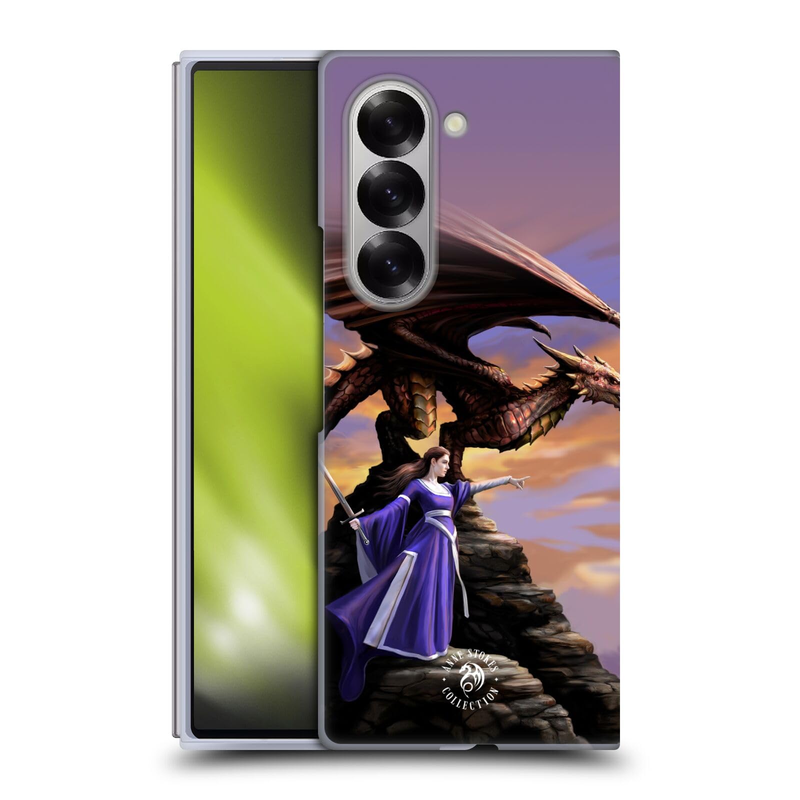 Head Case DesignsOfficially Licensed Anne Stokes Sentinel Dragons 2 Hard Back Case Compatible with Samsung Galaxy Z Fold6