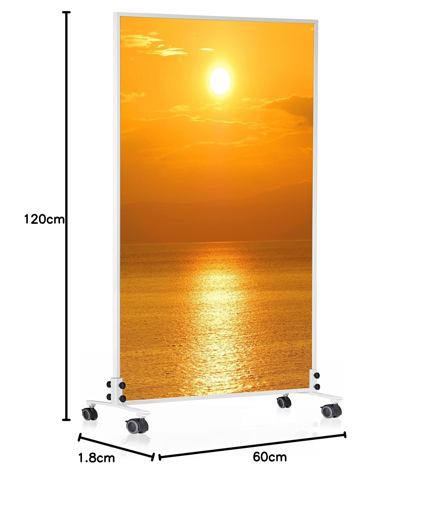 Könighaus Infrarotheizung Standgerät 1200 Watt Thermostat mobile Standheizung Sonnenaufgang
