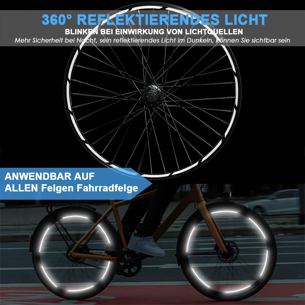 rennrad reflektoren aufkleber Aluscota Fahrrad Felgen - Reflektierende Aufkleber Fahrrad Größe:Orange Kaufe Lenkradbezug, Auto-Lenker, Auto-Lenkradbezug, 10th-anniversary-sale