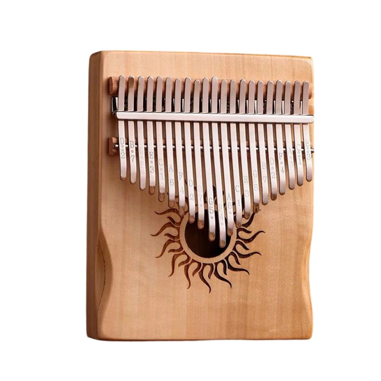 Początkująca Kalimba Kalimba 21klawiszowa Z Klonu Małe Pianino Kciukowe 17klawiszowe Przenośne Dla Początkujących(Wood color 21 KEY)