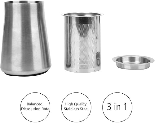 Miniatura 2 de Tamiz de café en polvo, acero inoxidable de malla fina de café en polvo, tamiz de filtro de filtro de café en polvo, herramienta de tamizado de