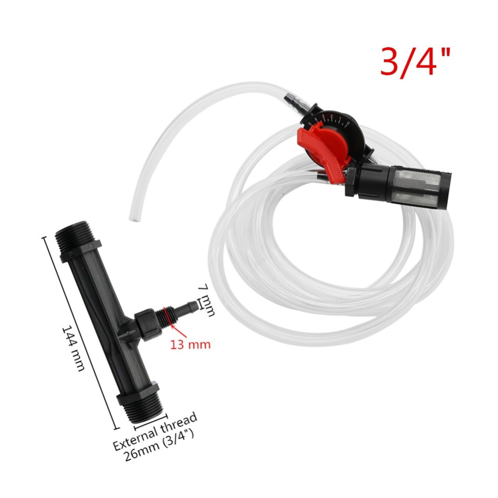 1/2 "3/4" Venturi Fertilizzante Mixer Kit Agricoltura Irrigazione Tubo 'Acqua Iniettori Accessori da Giardino Fertilizzante Automatico(3/4'')