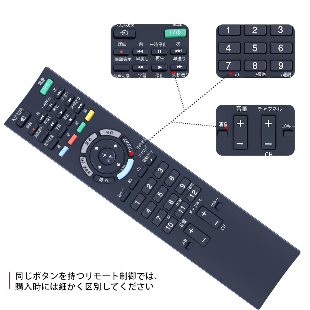 SONY テレビリモコン 楽天市場】ソニーkdl-40ex52h リモコンの通販