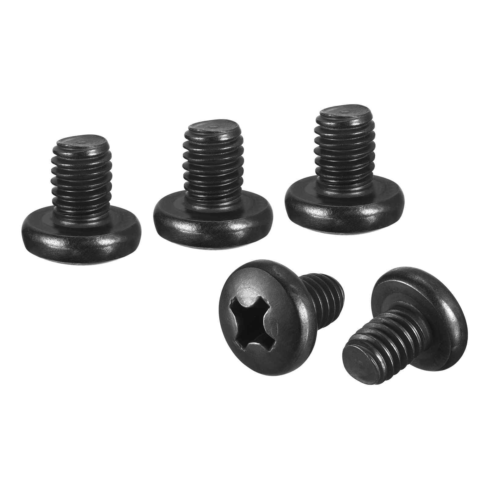DTGN 3/8"-16x1/2" Pan Head Machine Screws - 10pcs - Good for Machinery - 304 Stainless Steel Phillips Machine Screws Bolts - Black — image 1