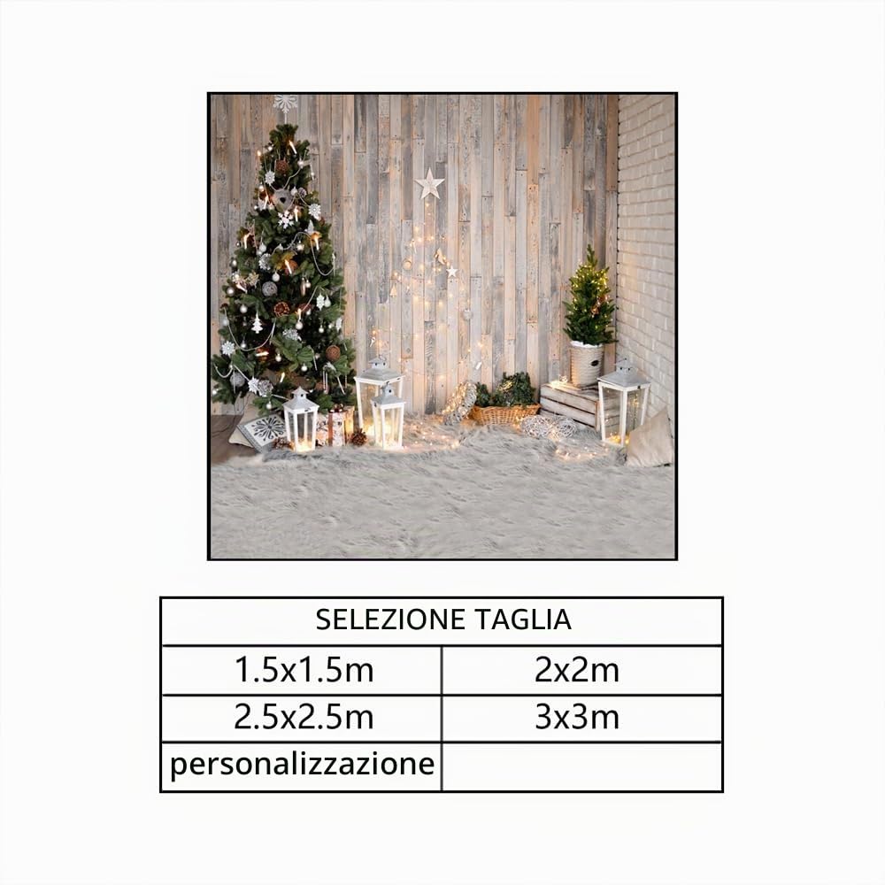 YongFoto 3x3m Vinile Sfondo Fotografico Natale Albero Shining Lights Lantern Carpet Ric Wood Plank Interior Fondale Foto Festa Bambini Boby Nozze Adulto Partito Studio Fotografico Puntelli