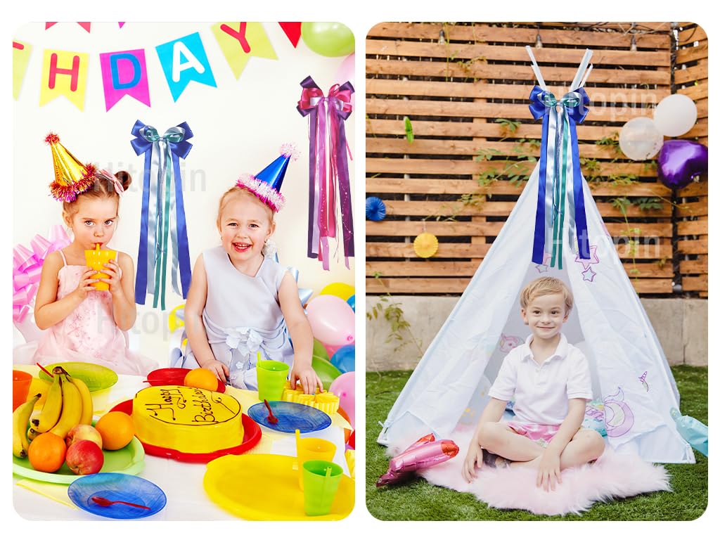 Schultütenschleife Lightpurple - 60x20cm, Mit Schmetterlingen & Pailletten, Für Einschulung & Feste