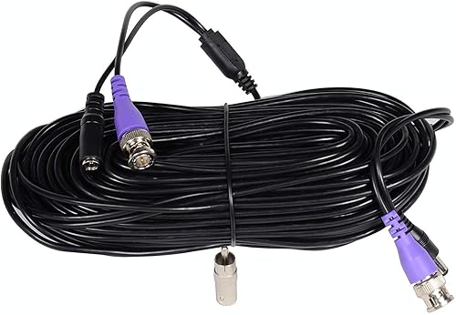 Miniatura 2 de VideoSecu Cable de alimentación de video para cámara de seguridad HD de 100 pies, cable de extensión todo en uno prefabricado con conectores BNC RCA