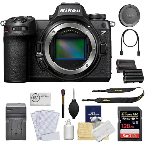 Nikon Z6 III Mirrorless Camera Bundled with 128GB Memory Card + Extra Battery & Charger + Cleaning Kit + Microfiber Cleaning Cloth (7 Items)