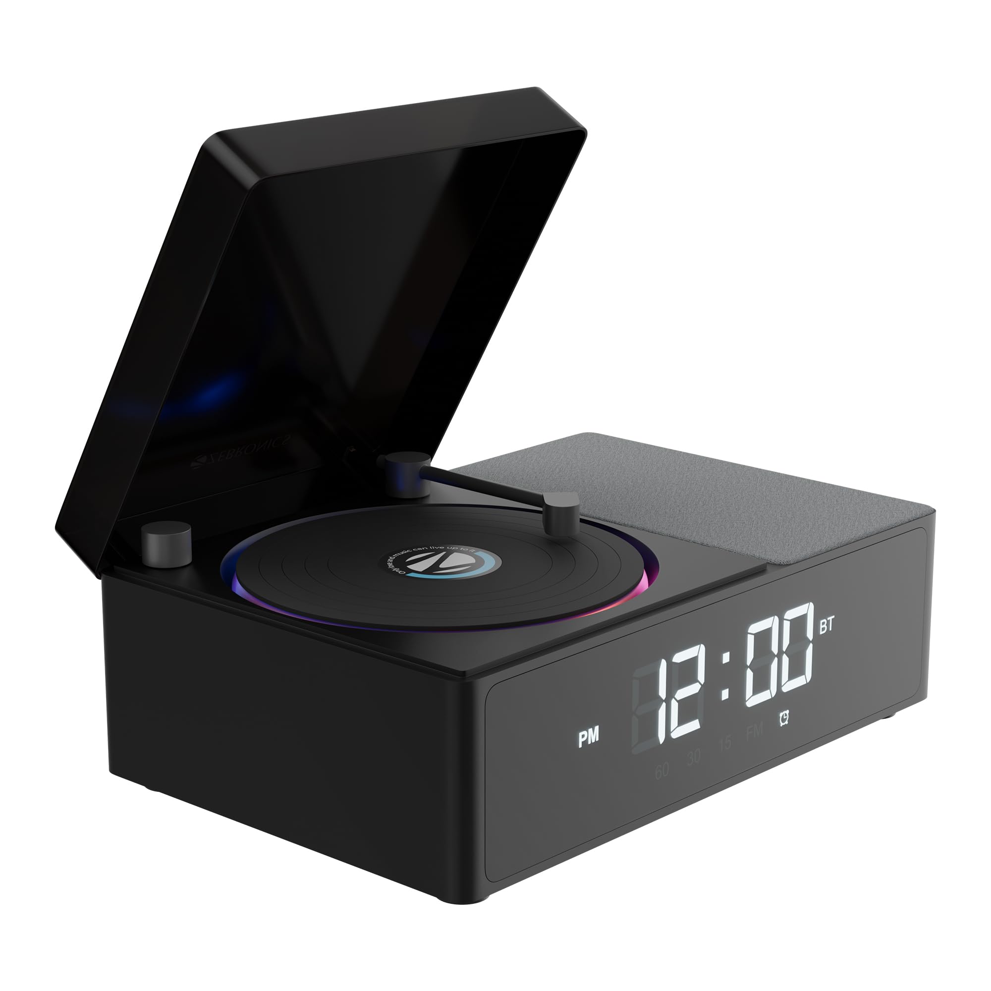 Zebronics 10W Portable Bluetooth v6.0 Speaker, Dual 5.2cm Drivers, 9hr Backup, Retro CD Design, 6 Ambient Sound Effects, TWS Support, Passive Radiator, Built-in Clock, Alarm & Call Function (Echospin)-picture-24