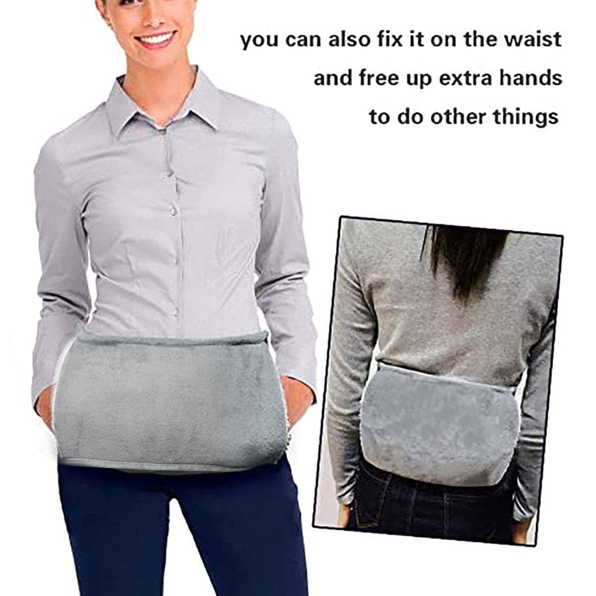 Borsa dell'Acqua Calda da 1000 ml con Coperchio in Vita Borsa per Acqua Calda Portatile Riutilizzabile Sollievo dal Dolore Scaldino Invernale per Addome Spalla-D,Australia