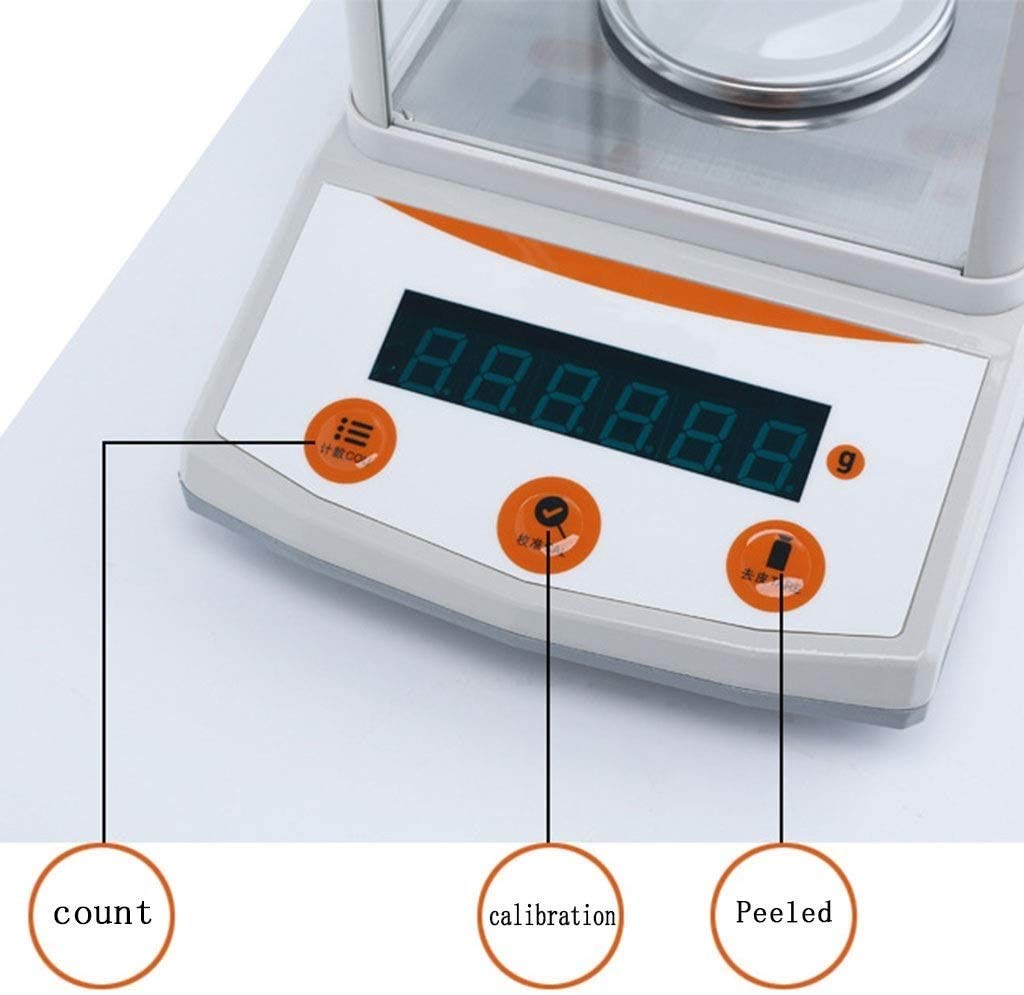 Bilancia Elettronica, Bilancia per Gioielli in Milligrammi Ad Alta Precisione da 300 G/0,001 G Bilancia Analitica di Precisione da Laboratorio,