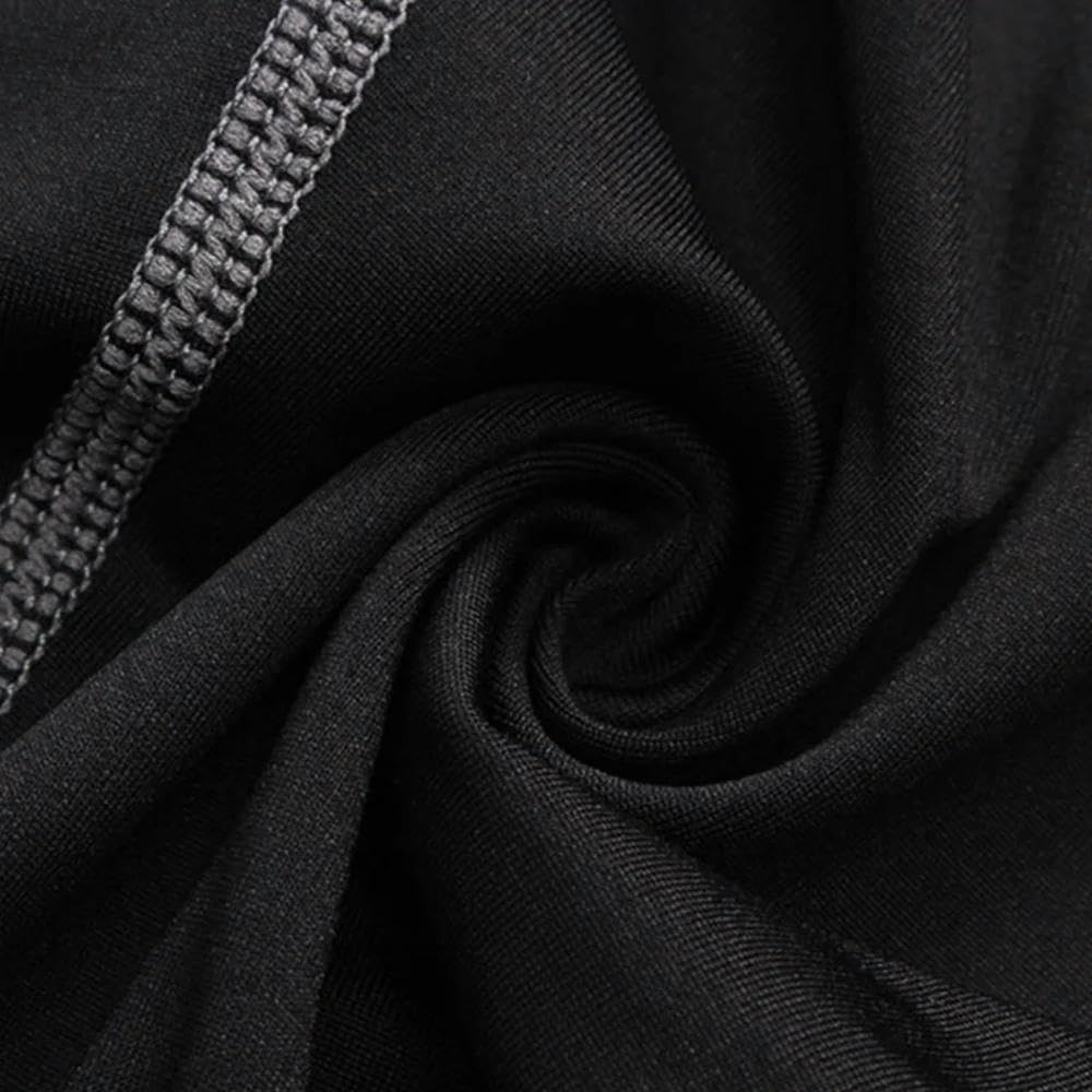DYRBF Leggings da uomo a compressione con stampa a lettere in vita, per corsa, palestra, corti, lunghezza intera, nero, bianco, blu navy, grigio