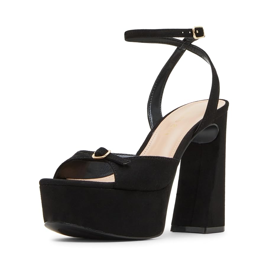 Amazon.com | Madden Girl Women's Mett Heeled Sandals, Black