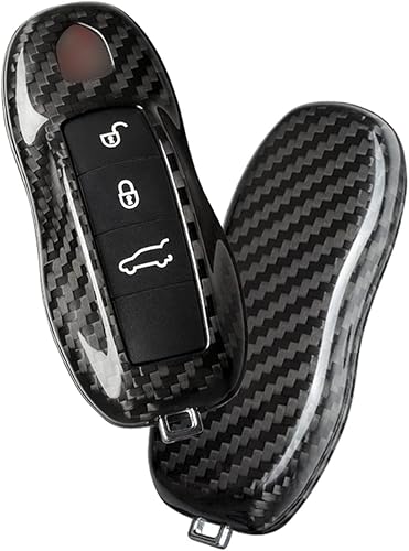 Miniatura 4 de Funda de fibra de carbono inteligente sin llave remota compatible con Porsche Boxster Turbo Cayenne Panamera Macan Cayman 911 918 996 997 991