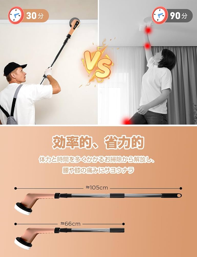 Amazon｜Vinuhya 電動掃除ブラシ バスポリッシャー 7つ取り替え