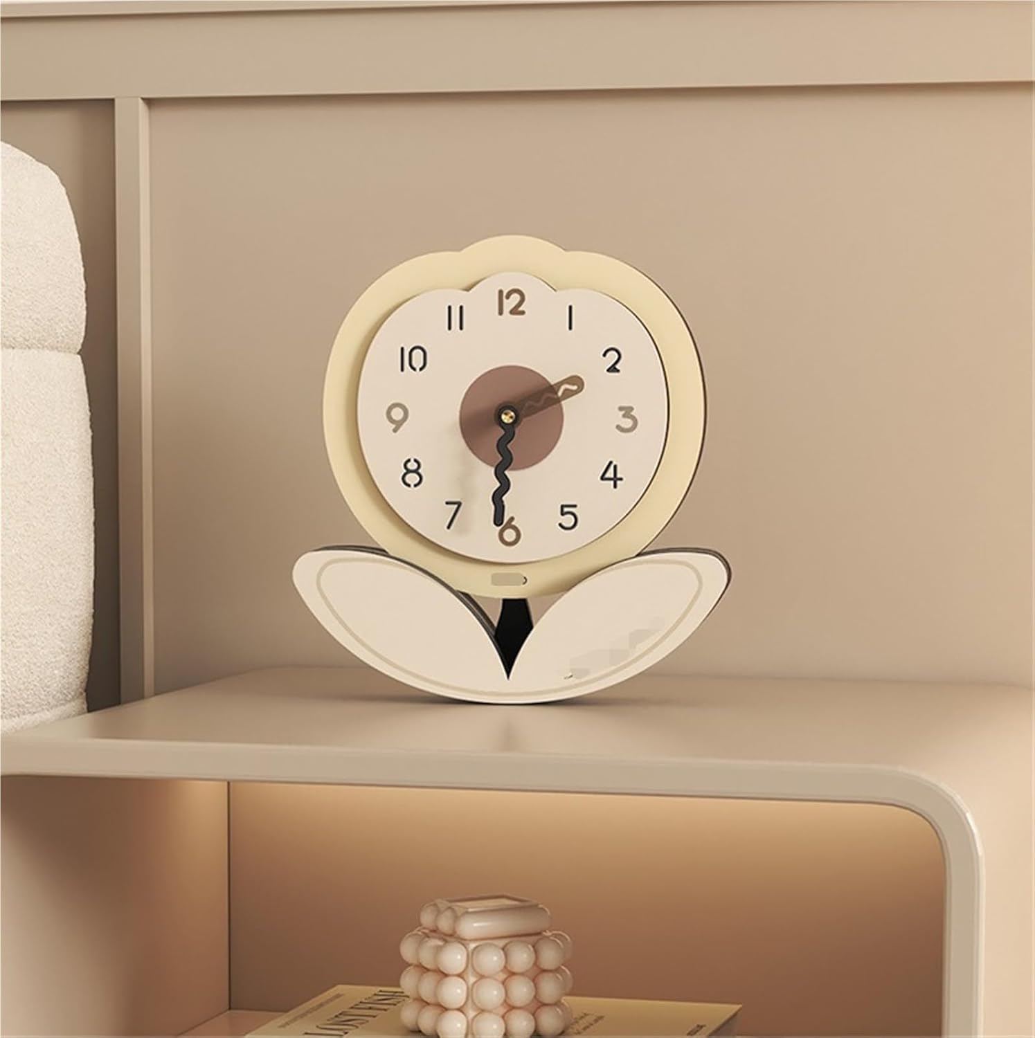卓上時計 置き時計 リビングルーム 装飾 モダンなテーブルクロック、サイレントムーブメント、カチカチ音がしない、ベッドサイドデスク用