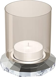 Portacandela Allure, argento Swarovski