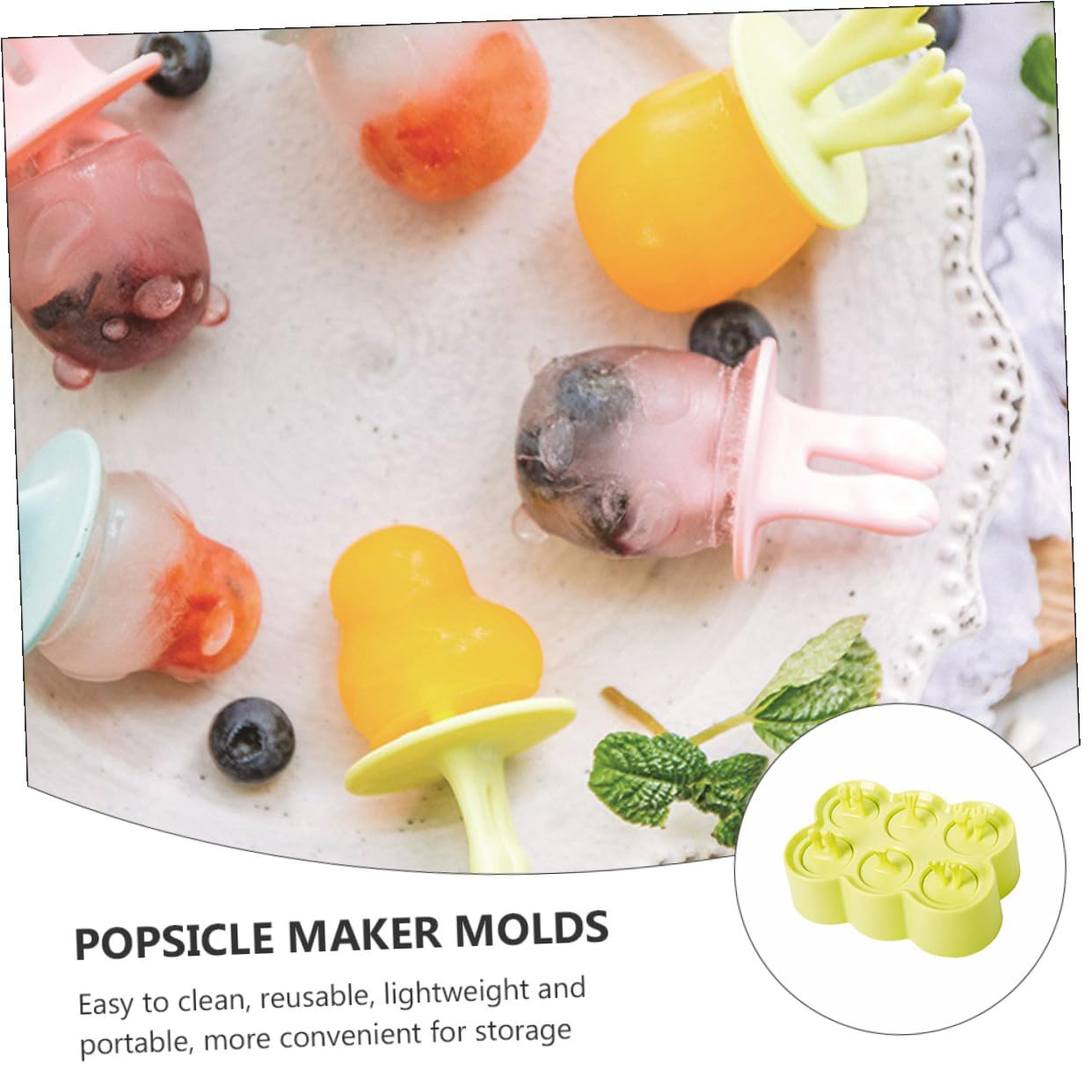 BESPORTBLE 4ensembles Moule à Glace Silicone Moules à Glaçons Été Animaux pour Fabrication Maison