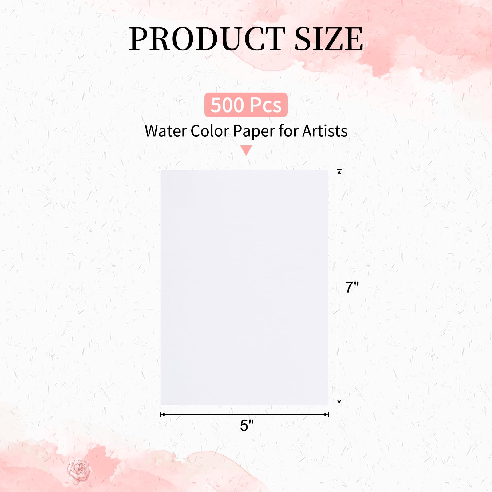 PATIKIL 500 Feuilles 5"x7" Papier Aquarelle En Gros Papier Peinture Coton