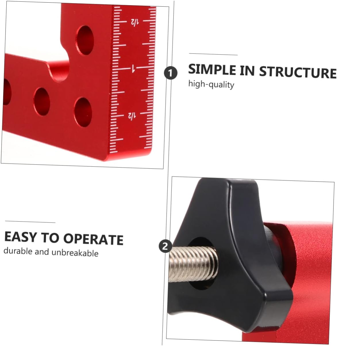 balacoo Aluminum Alloy Square Ruler 90 Degree Clamp Miter Clamp Woodworking Vise