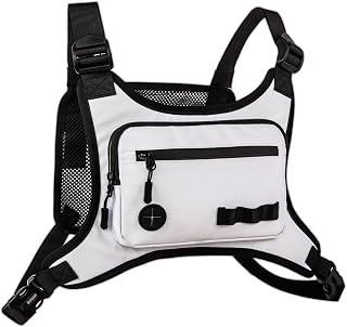 KINGSLONG Running Chest Pack Lightweight: Outdoor Sports Vest Bag - Phone Holder Cycling Hiking Workout Skiing for Men Women